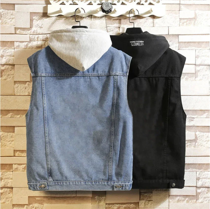 Rogue Hooded Denim Vest