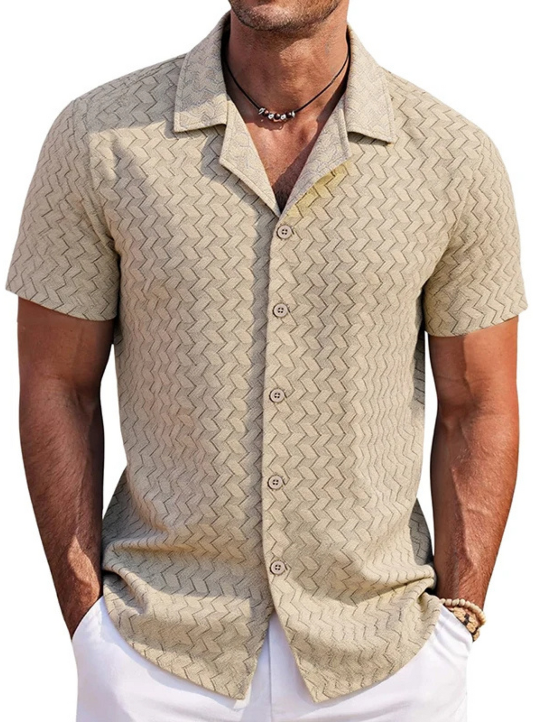 Cavetto Camp Collar Knit Shirt