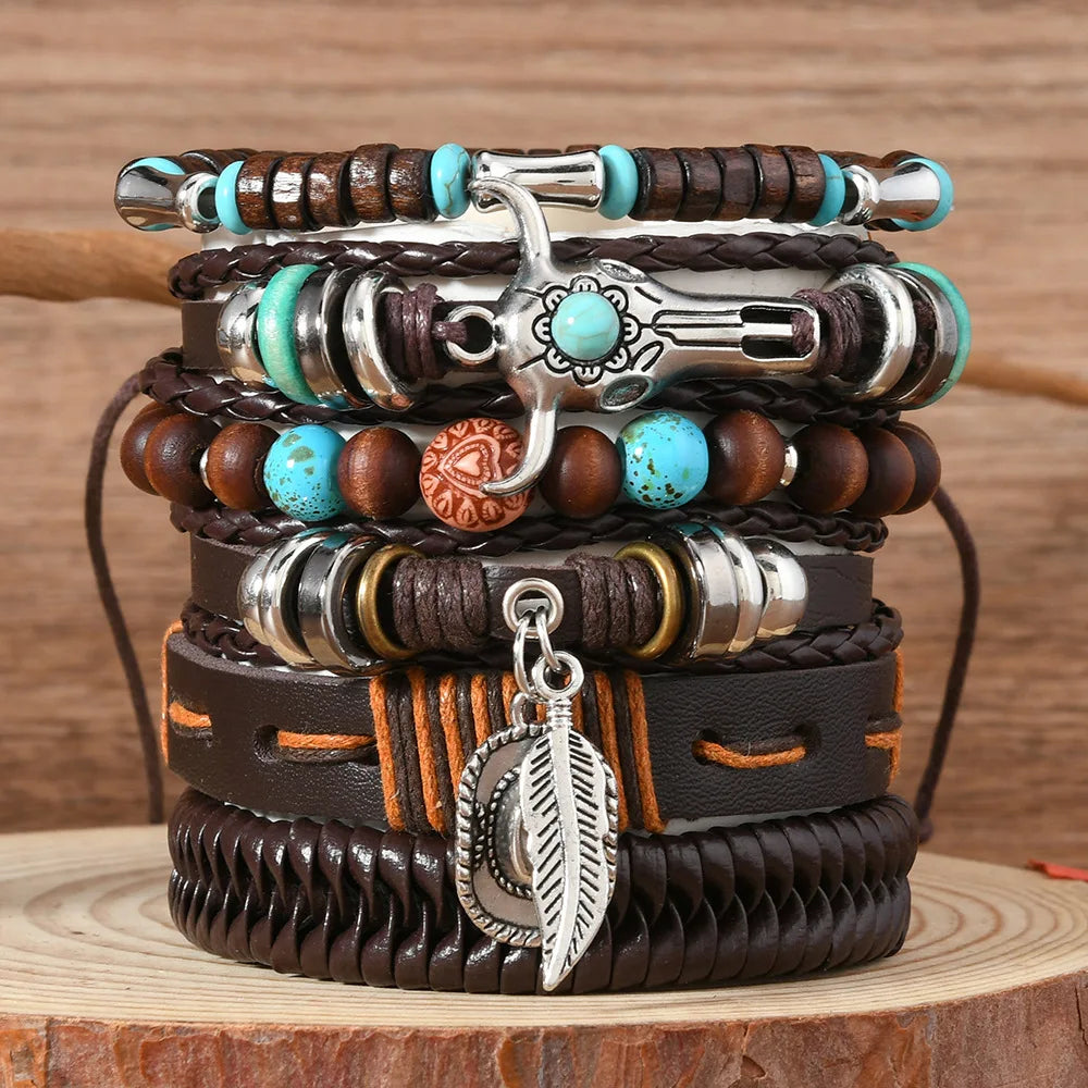 Tribal Stacked Bracelet Set