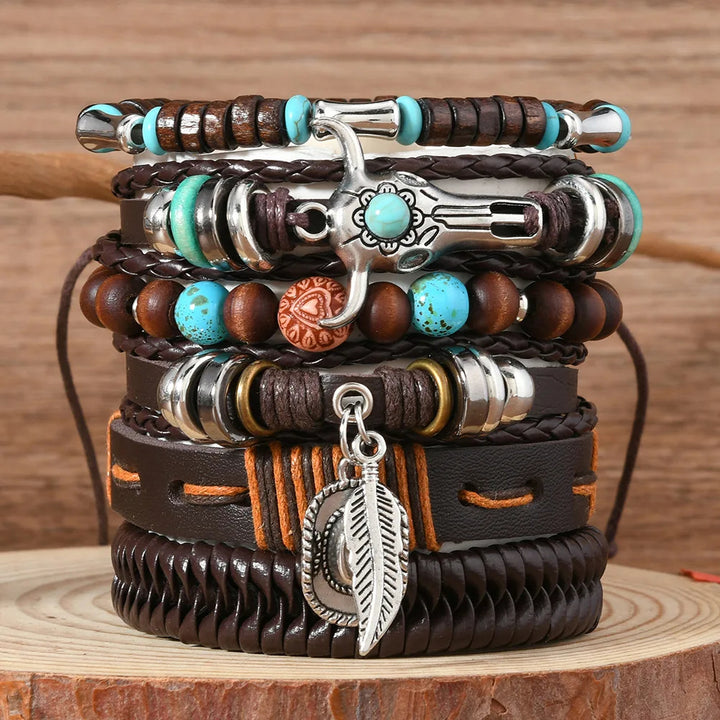 Tribal Stacked Bracelet Set