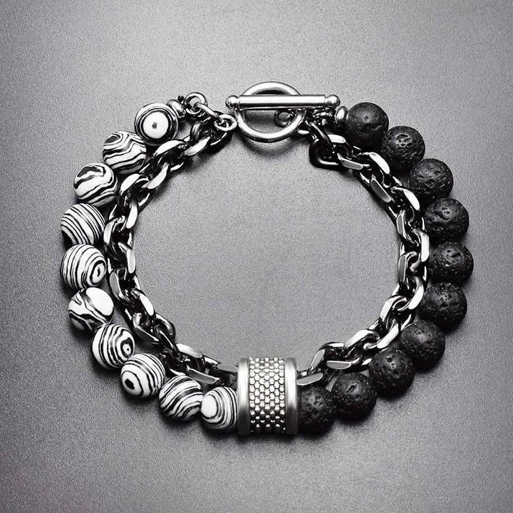Orion Dual-Stone Chain Bracelet