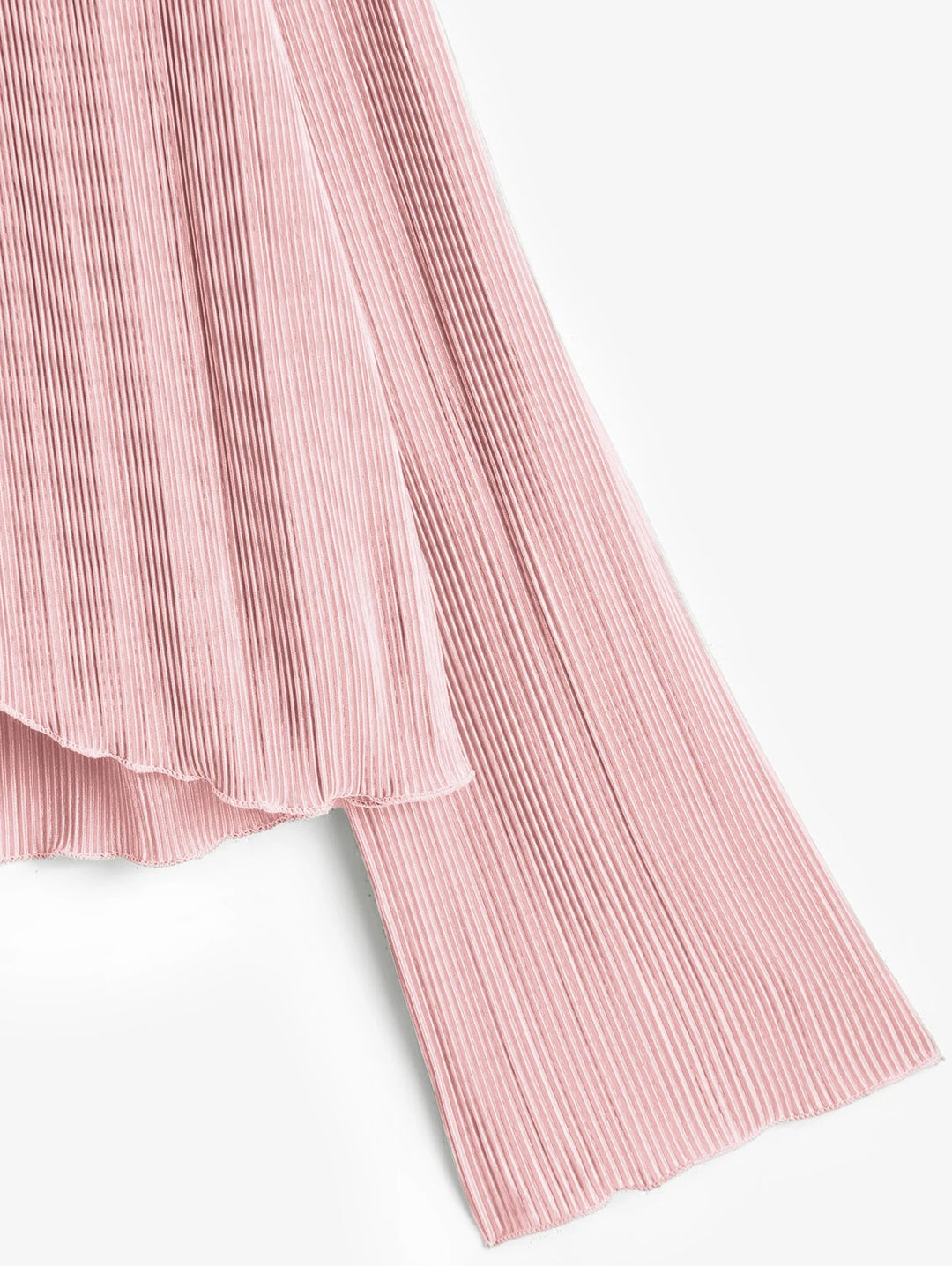 Pleated Tie-Front Blouse