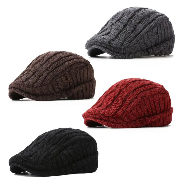 Cable-Knit Flat Cap