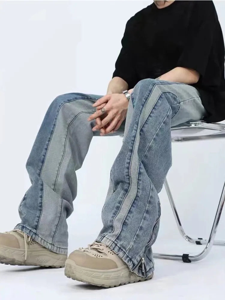 Stitch Paneled Denim Jean