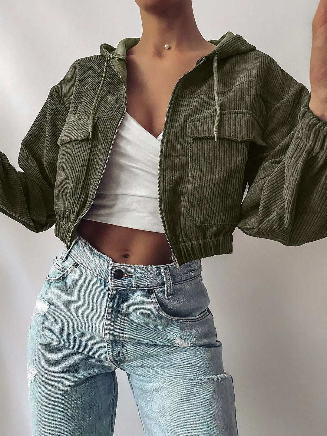 Vesper Cropped Corduroy Jacket