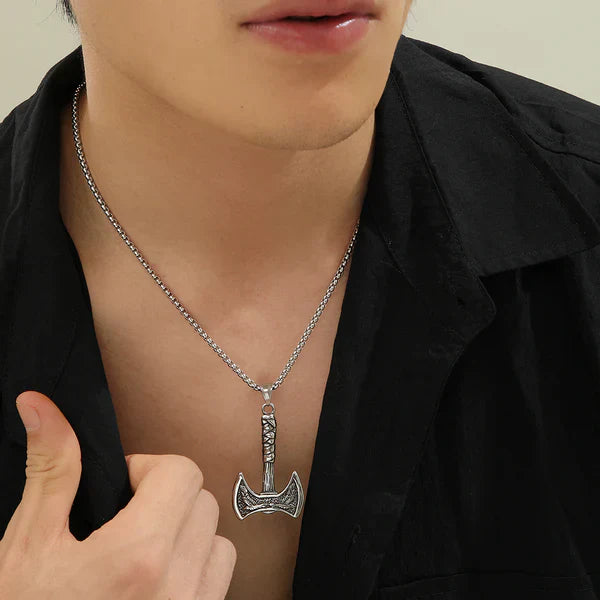 Viking Axe Pendant Necklace
