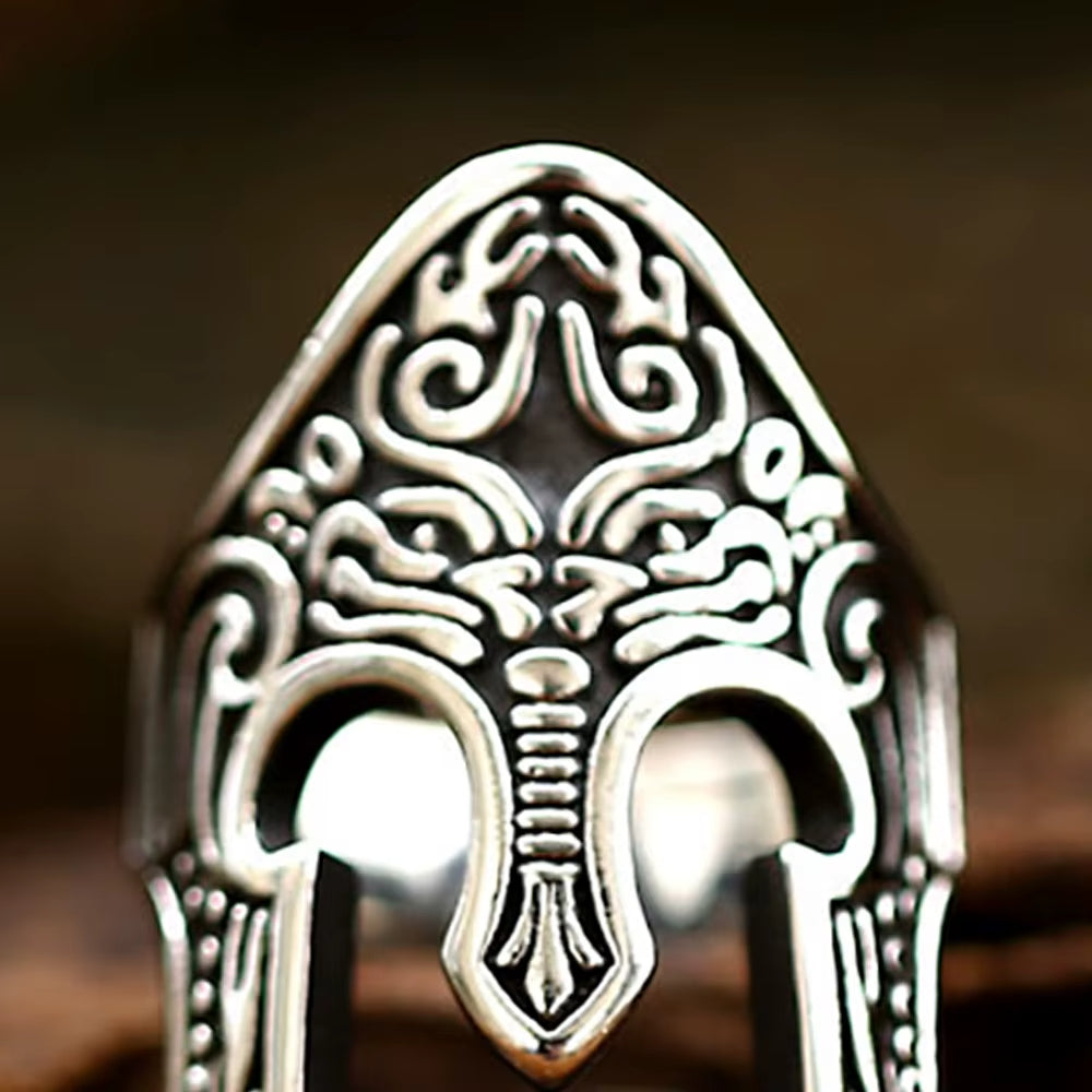Warrior's Helm Stainless Steel Ring