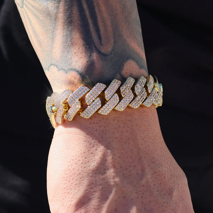 Alpha Iced Link Bracelet