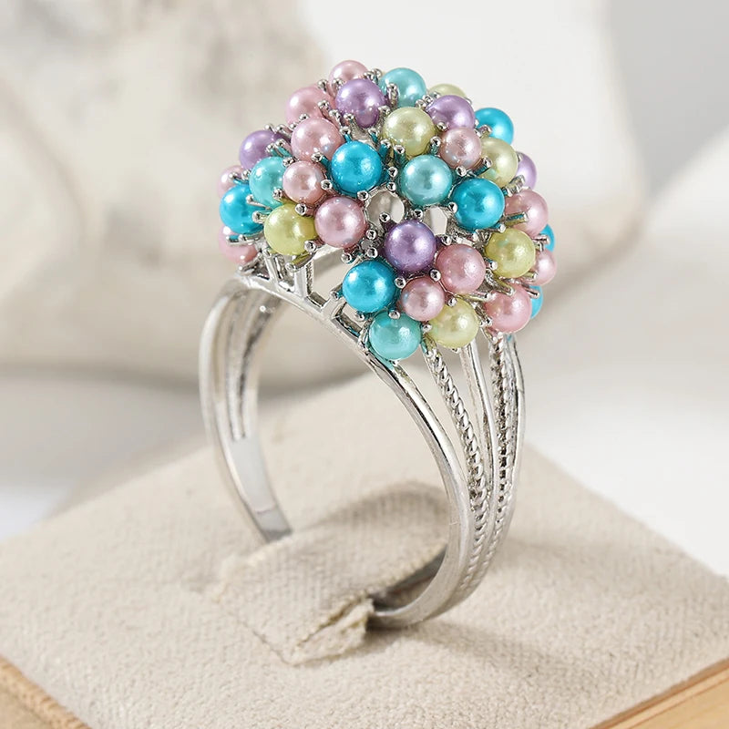 Prism Bloom Cluster Ring