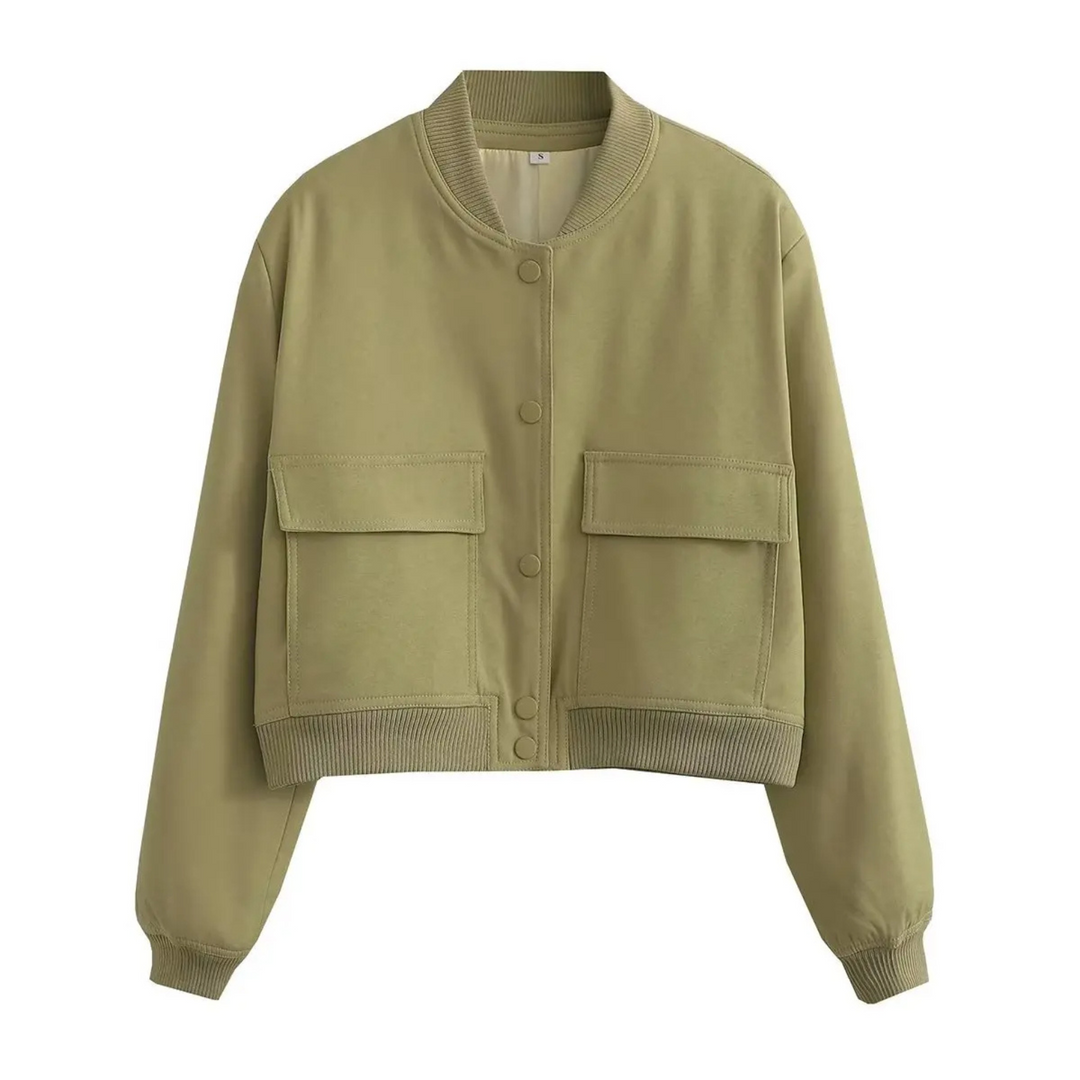 Amari Crop Bomber Jacket