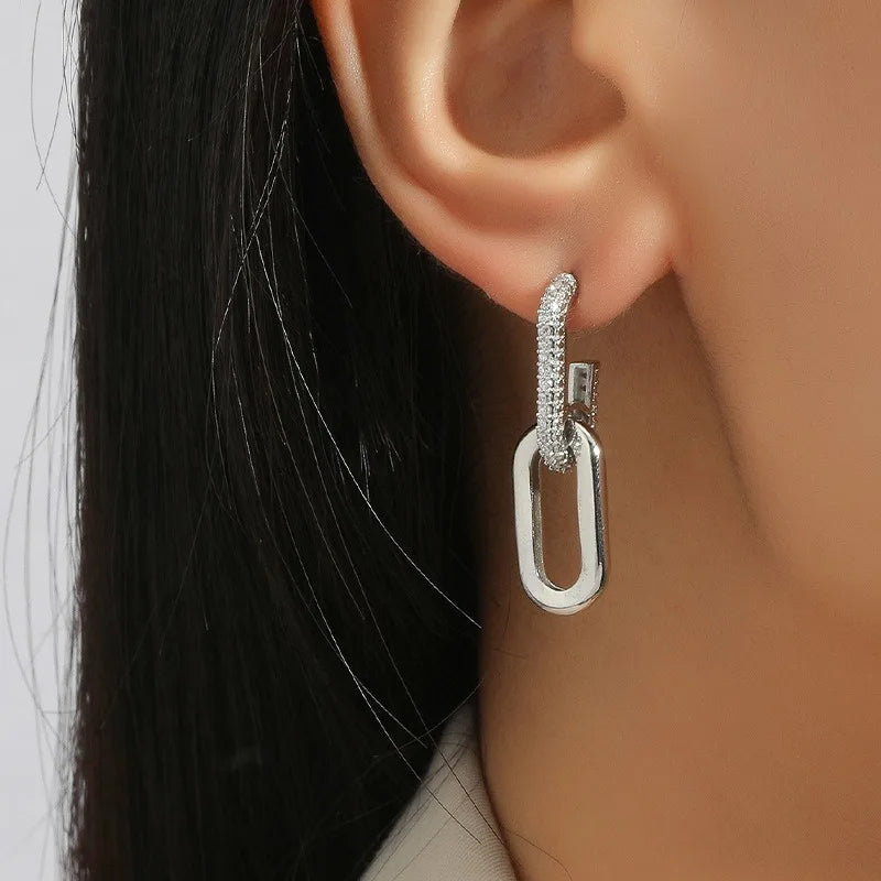 Pavé Loop Drop Earring