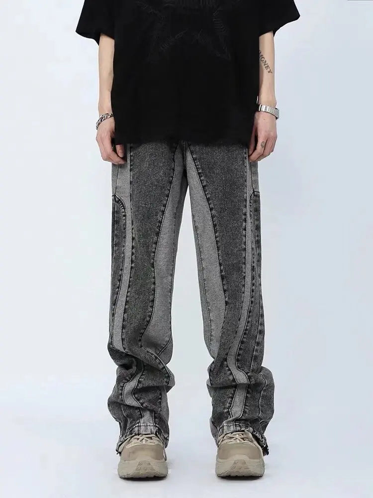 Stitch Paneled Denim Jean
