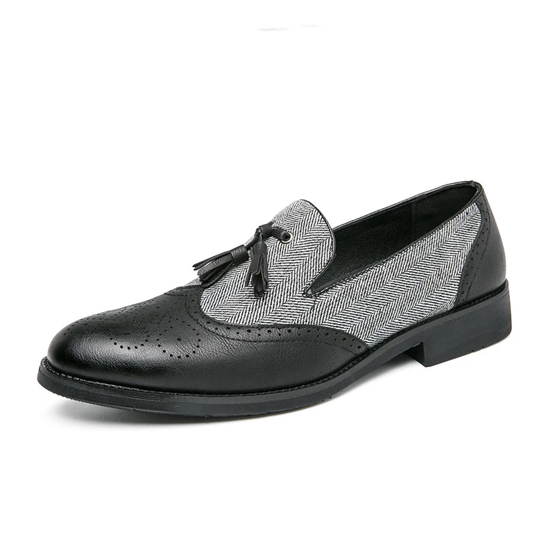 Herringbone Tassel Loafer