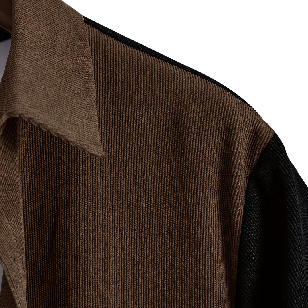 Helix Two-Tone Corduroy Button-Up