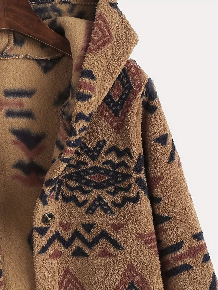 Navajo Hooded Fleece Coat