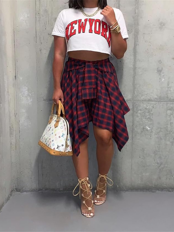 Liora Plaid Flannel Skirt