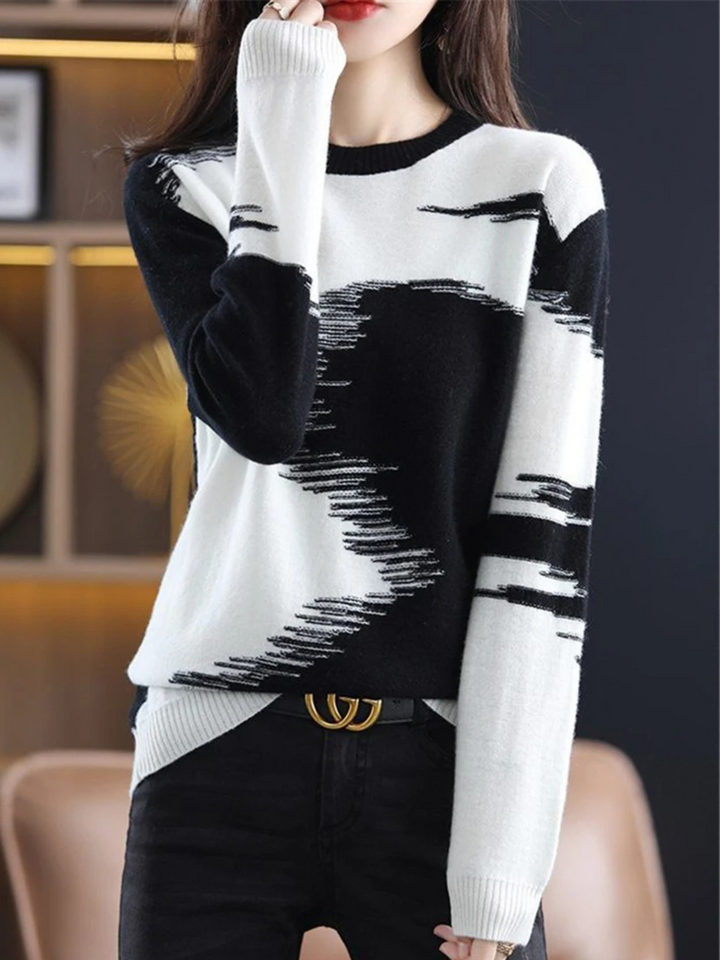 Brushstroke Knit Pullover