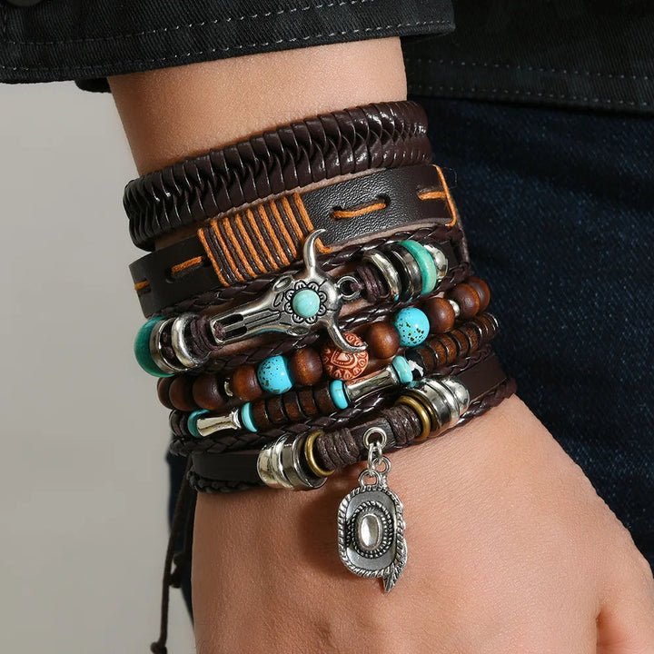 Tribal Stacked Bracelet Set