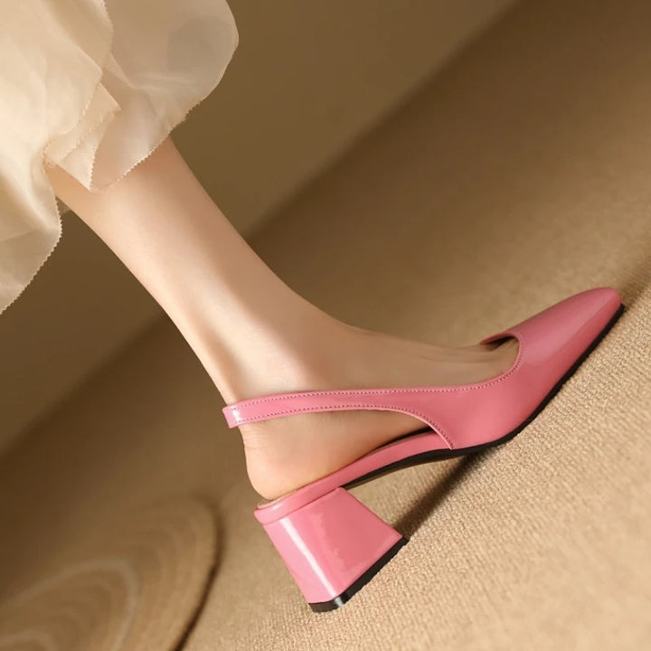 Vera Arc Gloss Slingback Heel