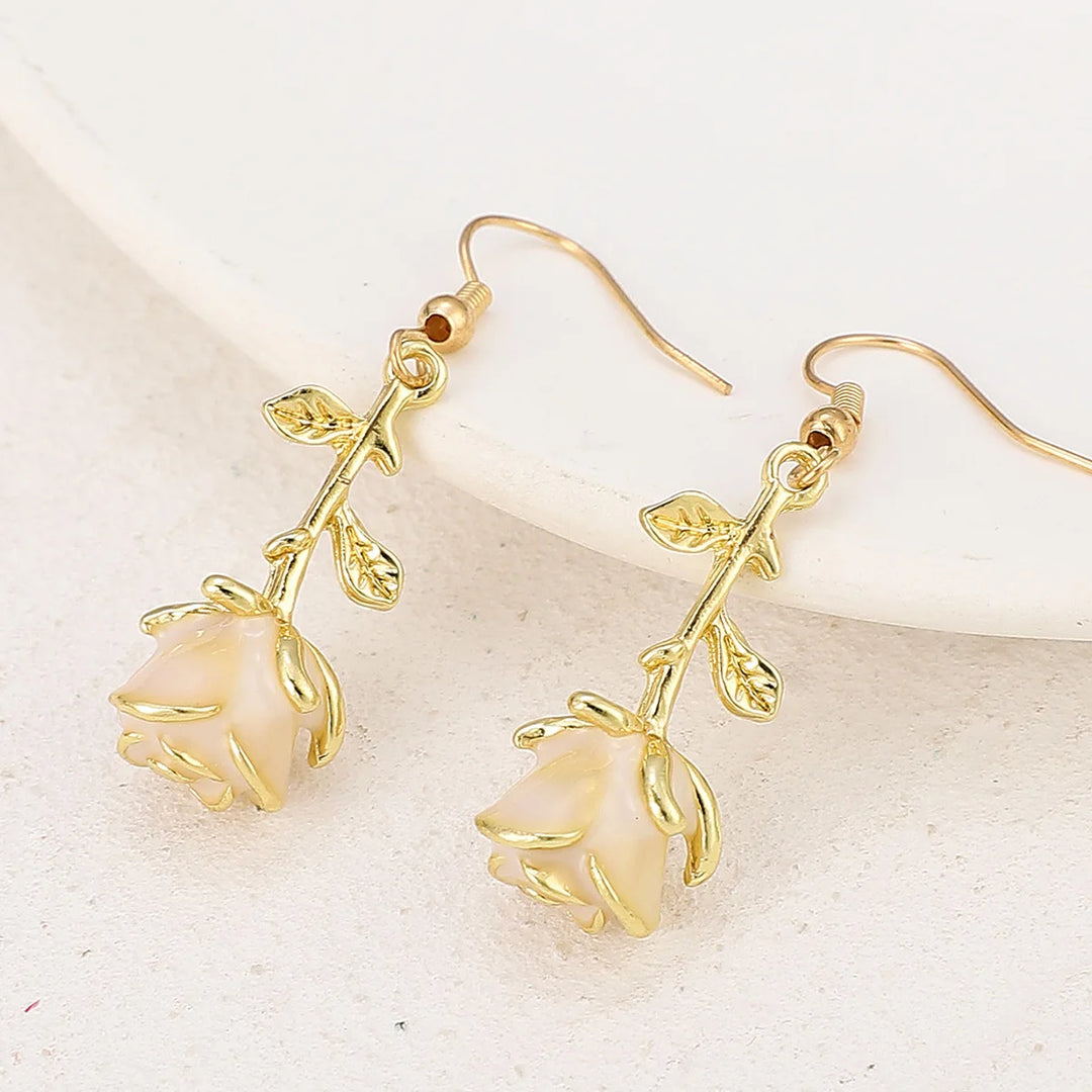 Rosette Drop Earrings