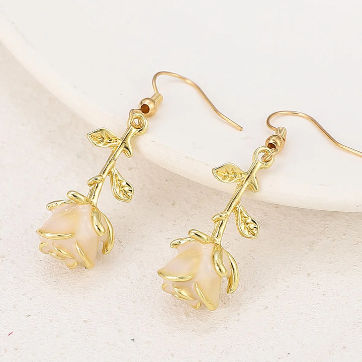 Rosette Drop Earrings