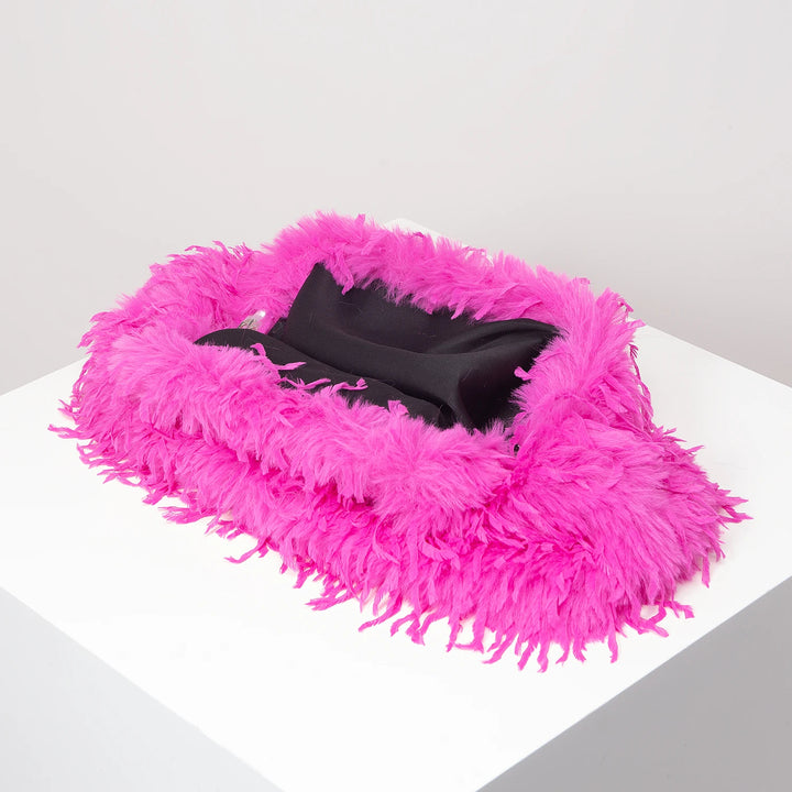 Glamour Feather Clutch Bag