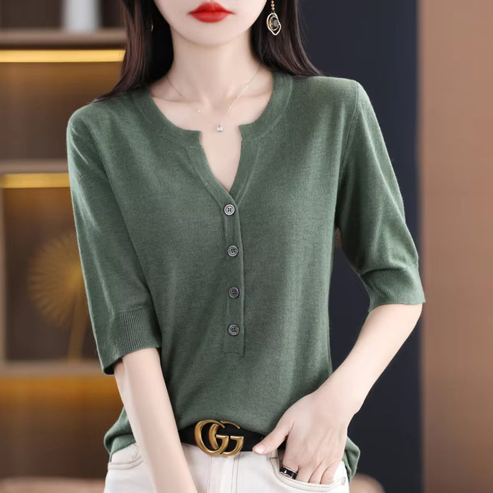 Sophia Cashmere Button-Up