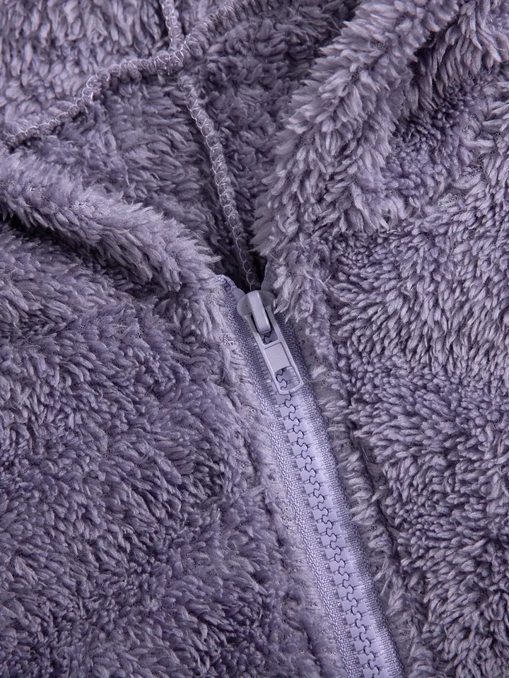 Teddy Sherpa Hooded Jumpsuit