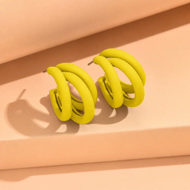 Trinity Stacked Hoop Earrings
