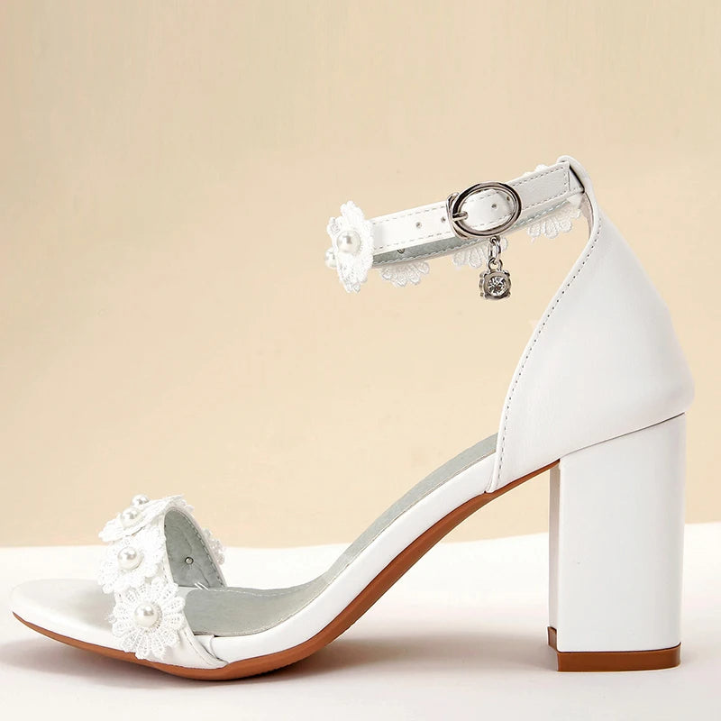 Petal & Pearl Block Heels