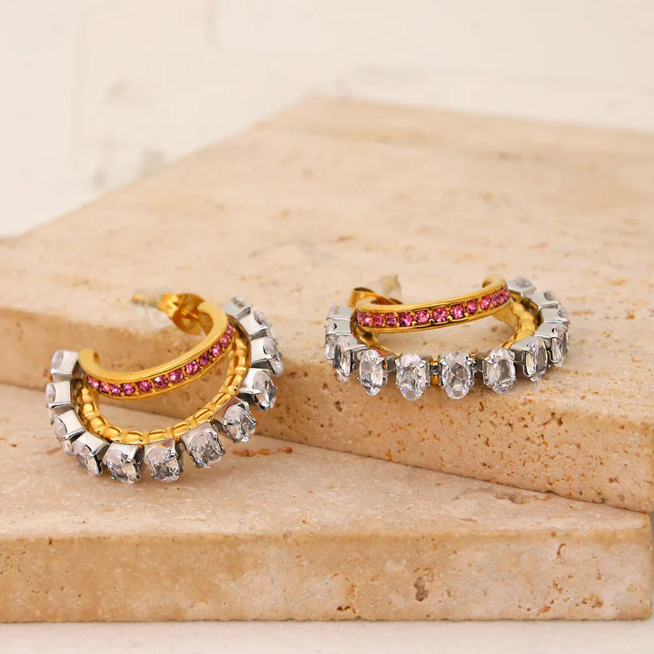Spark Layer Hoop Earrings