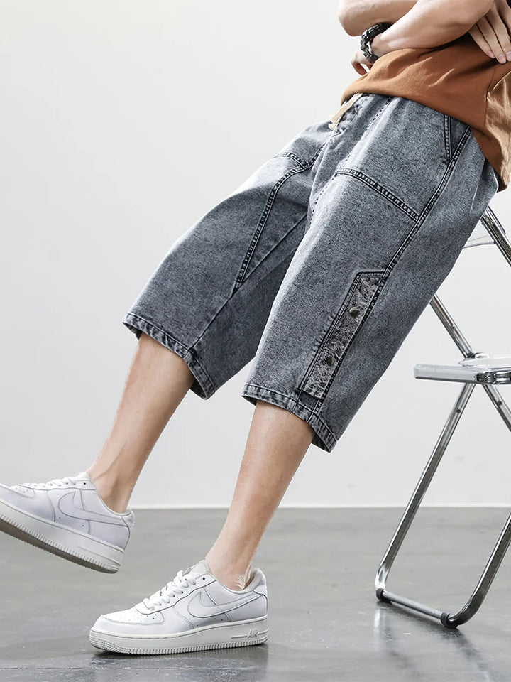 Division Drop-Cut Denim Short