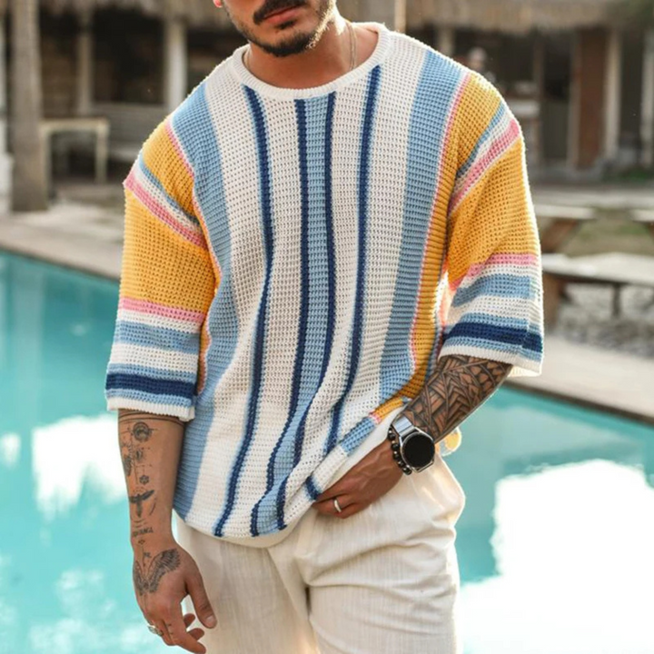 Sundown Stripe Knit Tee