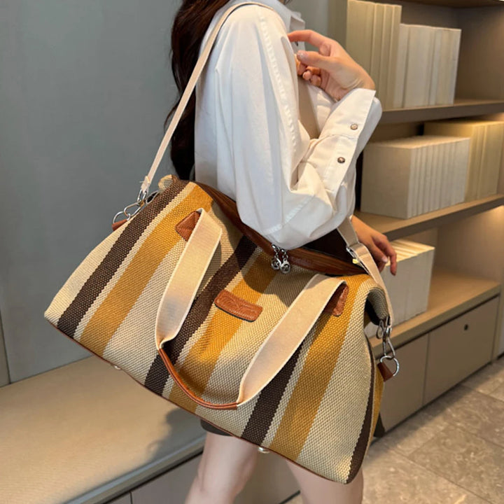 Avalon Stripe Canvas Duffel