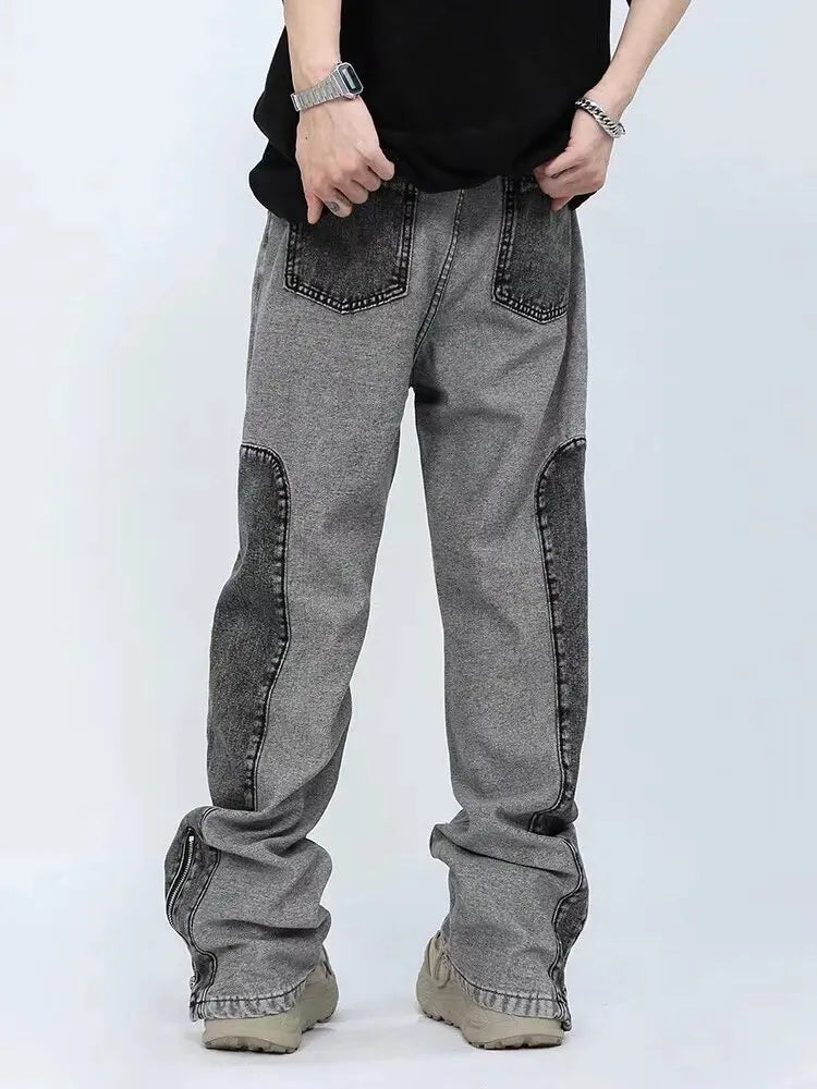 Stitch Paneled Denim Jean