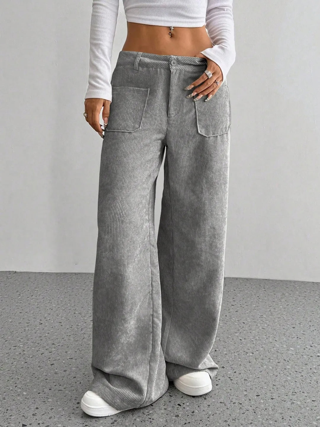 Maison Corduroy Wide-Leg Pant