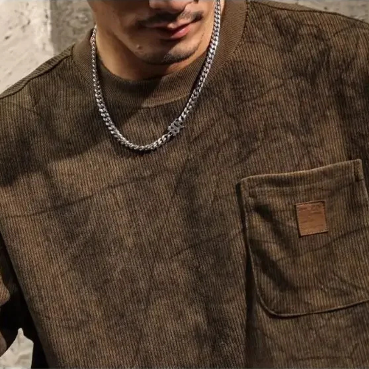 Harlan Washed Corduroy Crewneck