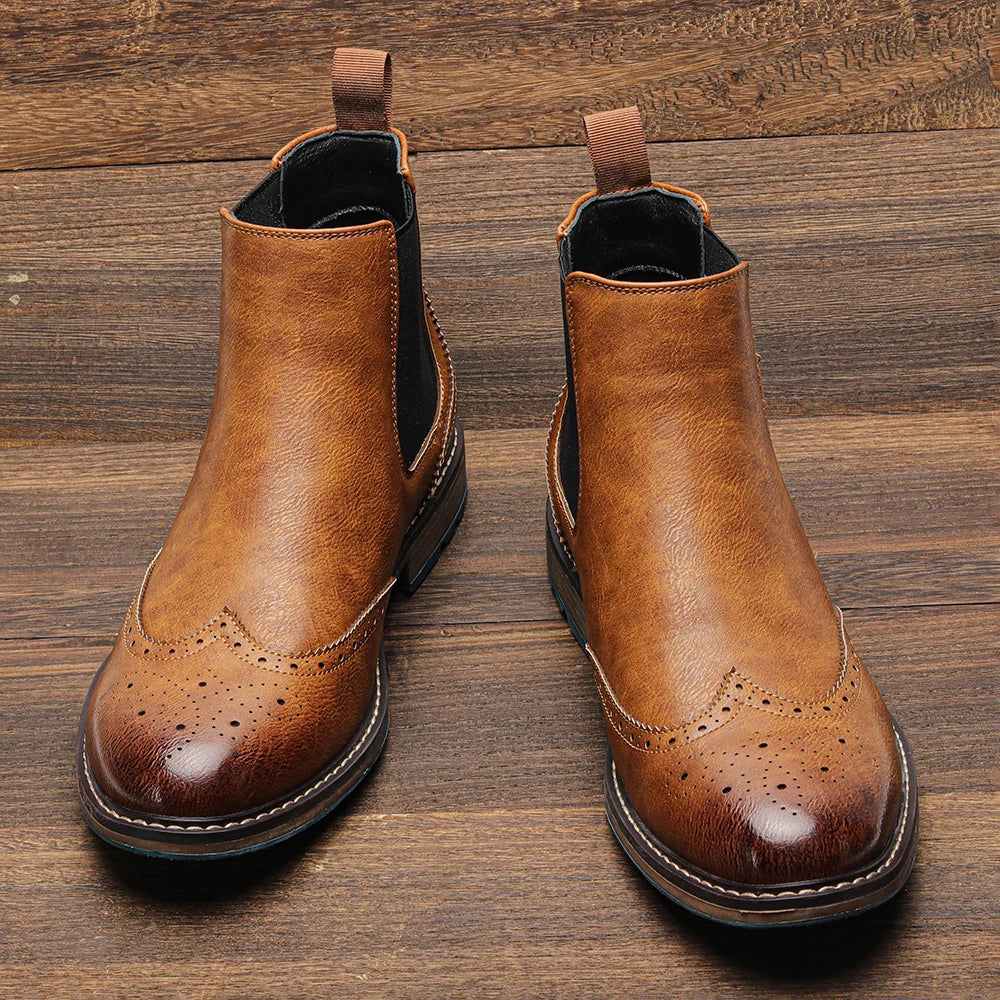 Regent Brogue Chelsea Boot