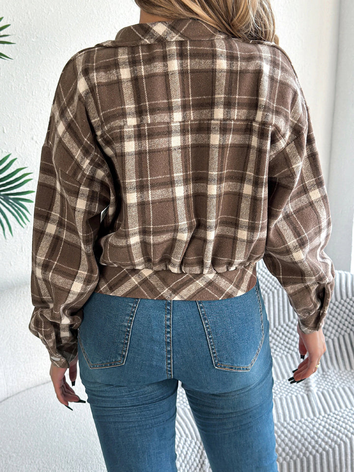 Aubrey Cropped Flannel Shacket