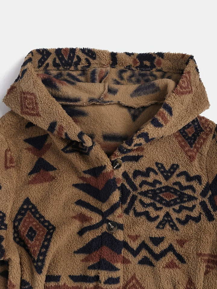 Navajo Hooded Fleece Coat