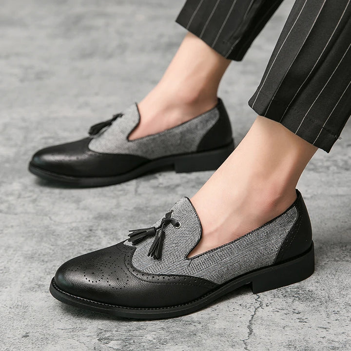 Herringbone Tassel Loafer