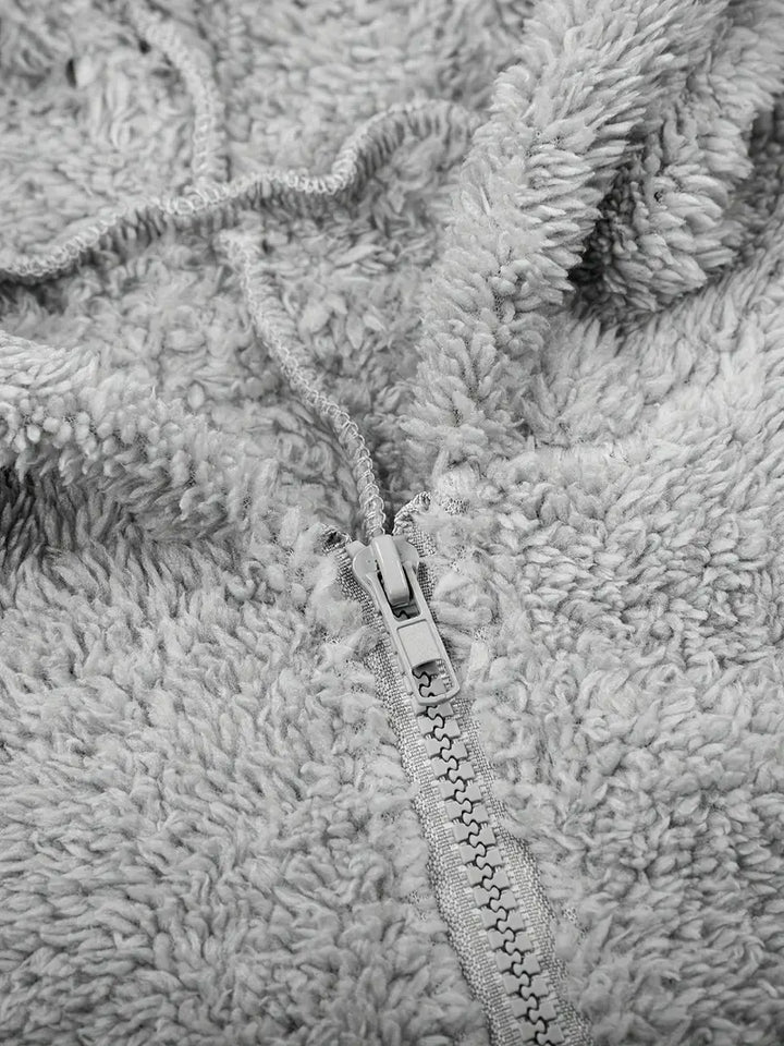 Teddy Sherpa Hooded Jumpsuit
