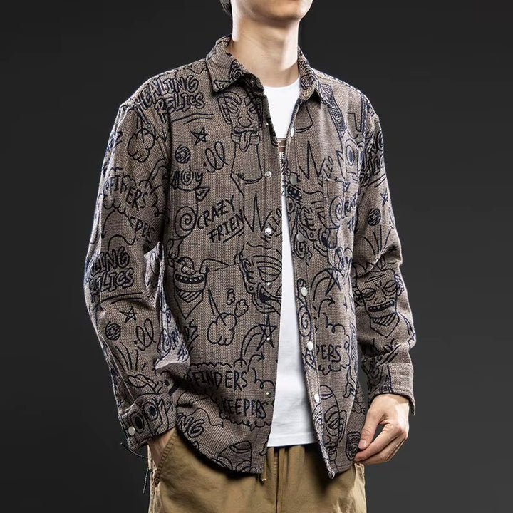 Ink Theory Graffiti Button-Up