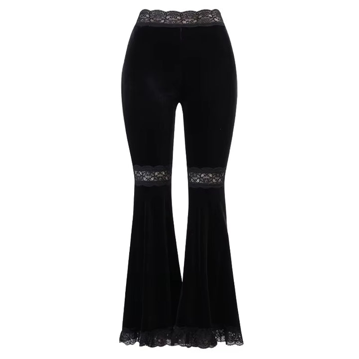 Lace-Trim Flared Pant