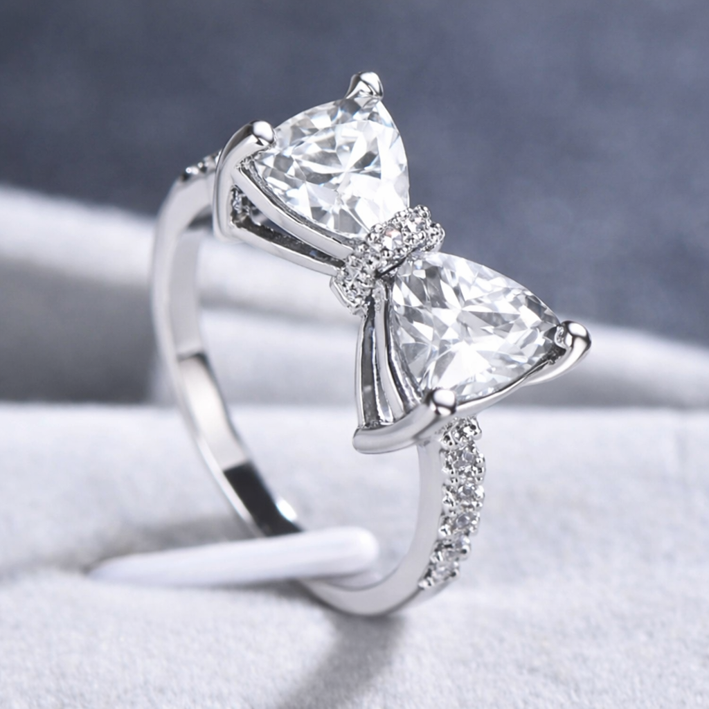 Ribbon Zircon Ring