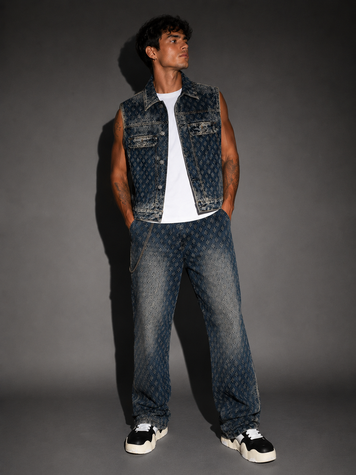 Riot Distressed Denim Set