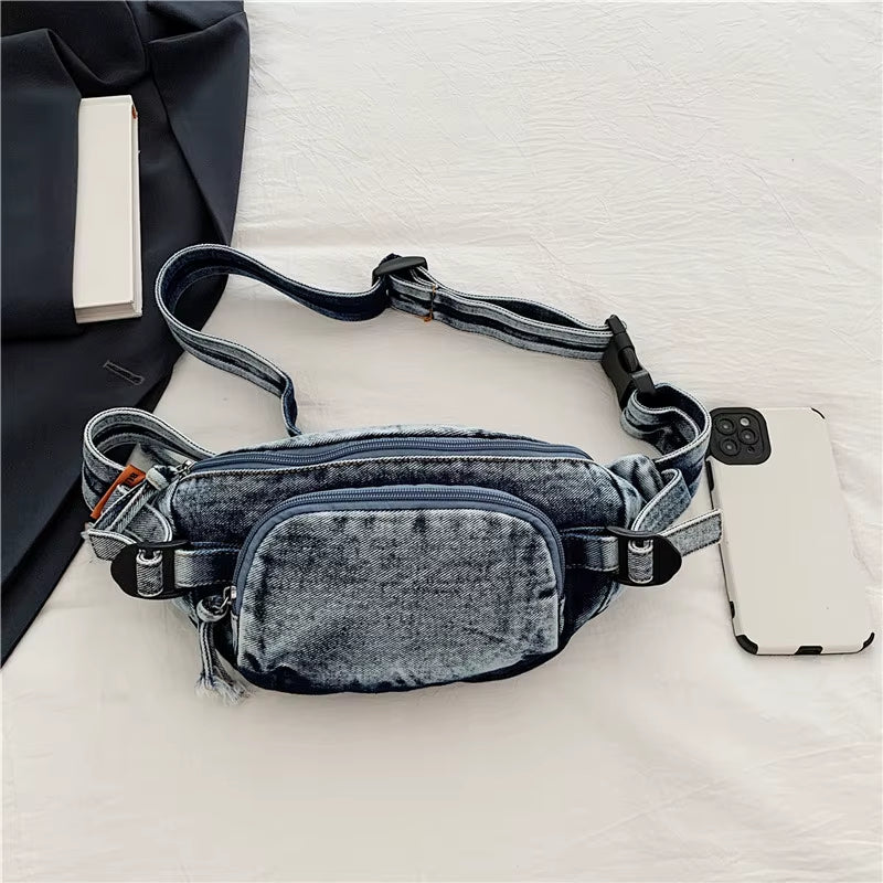 Avalon Washed Denim Sling Bag
