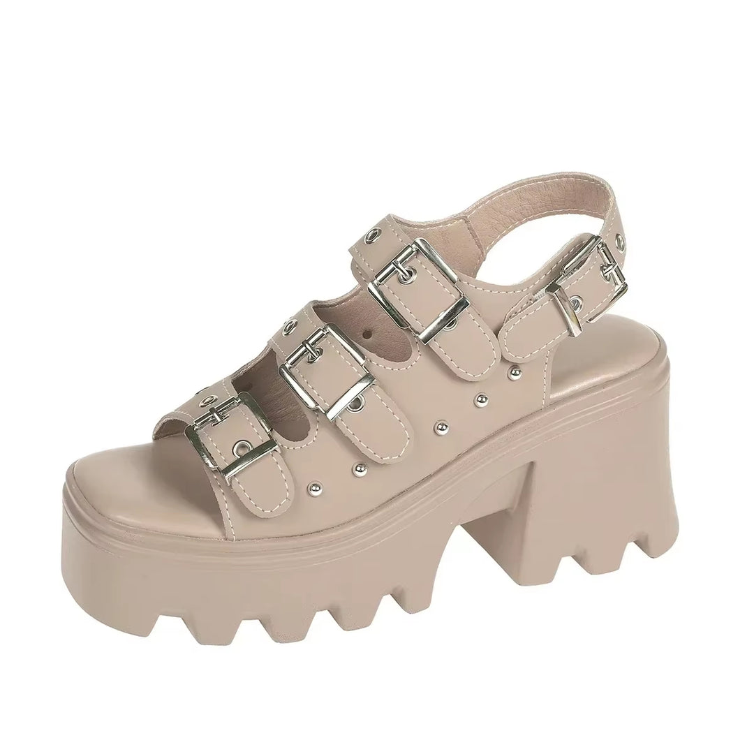 Monolithe Platform Buckle Sandals