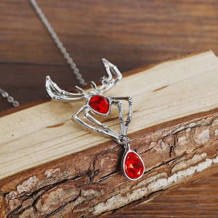 Black Widow Pendant Necklace