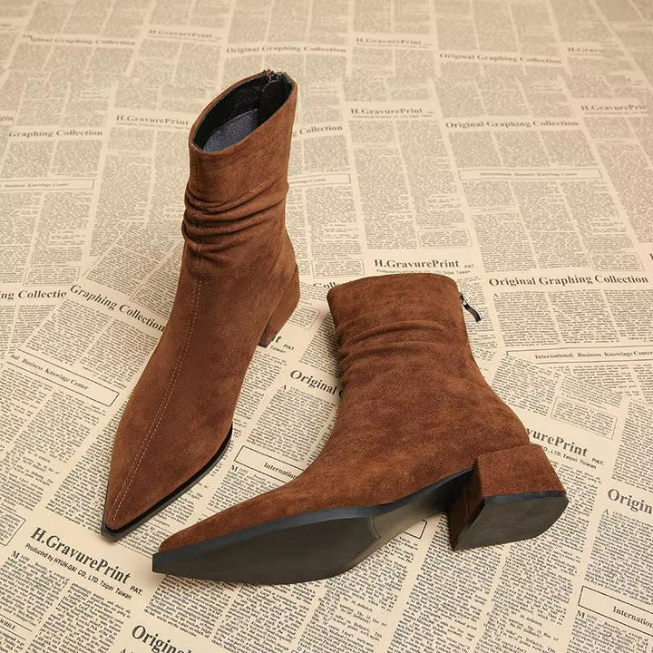 Auburn Suede Ankle Boot